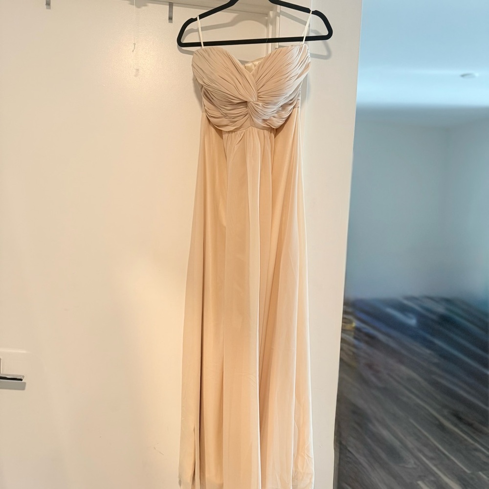 Elegant Cream Evening Gown